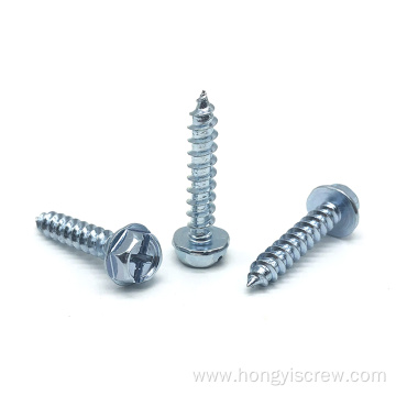 Zinc plating Hexagon head self-tapping screws with flange